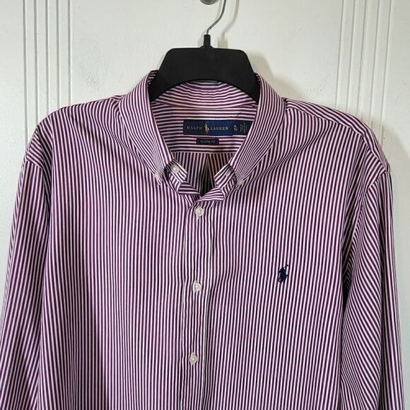 Ralph Lauren Men's (Purple -Burgundy) button down shirt. - Picture 7 of 7